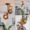 Koyoto Deckenleuchte Glas 15 cm Gold, Klar, Kupferfarben, Rauchfarben, 4-flammig