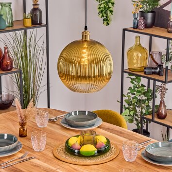 Koyoto Hängeleuchte Glas 30 cm Gold, 1-flammig Koyoto Hängeleuchte Glas 30 cm Gold, 1-flammig