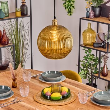 Koyoto Hängeleuchte Glas 30 cm Gold, 1-flammig