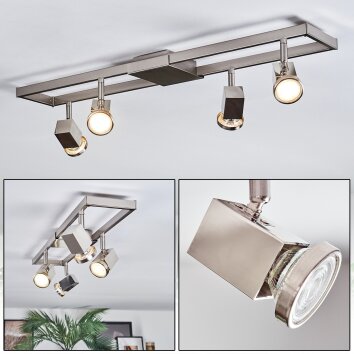 Danil Deckenleuchte LED Nickel-Matt, 4-flammig
