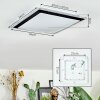 Castasegna Deckenpanel LED Schwarz, Weiß, 1-flammig