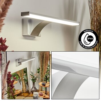 Zaire Spiegelleuchte LED Chrom, Silber, 1-flammig, Bewegungsmelder
