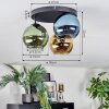 Koyoto Deckenleuchte Glas 15 cm Blau, Gold, Grün, 3-flammig