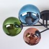 Gastor Deckenleuchte Glas 15 cm Blau, Grün, Kupferfarben, 6-flammig