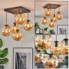 Gastor Deckenleuchte Glas 15 cm Gold, Schwarz, 5-flammig