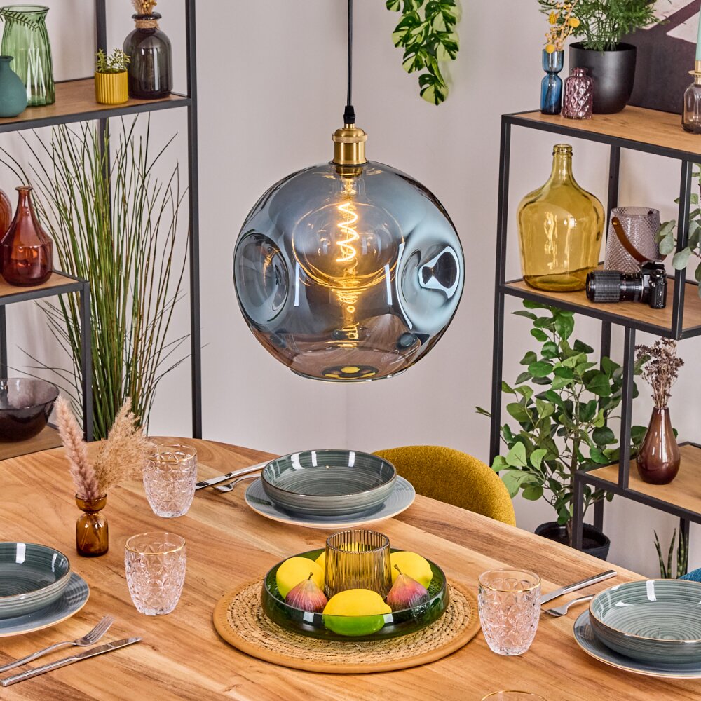 Ripoll Hängeleuchte Glas 30 cm Gold, 1-flammig main product photo