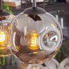 Ripoll Hängeleuchte Glas 15 cm Bernsteinfarben, Klar, Rauchfarben, 6-flammig