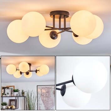 Gastor Deckenleuchte Glas 15 cm Weiß, 6-flammig