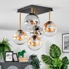Gastor Deckenleuchte Glas 15 cm Gold, Schwarz, 5-flammig