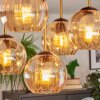 Gastor Deckenleuchte Glas 15 cm Gold, Schwarz, 5-flammig