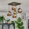 Koyoto Deckenleuchte Glas 15 cm Gold, Schwarz, 5-flammig