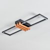 Macos Deckenleuchte LED Holzoptik, Schwarz, 1-flammig