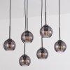 Koyoto Hängeleuchte Glas 15 cm Rauchfarben, 6-flammig