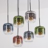 Lauden Hängeleuchte Glas 20 cm Blau, Grün, Klar, Kupferfarben, Rauchfarben, 6-flammig