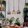 Koyoto Hängeleuchte Glas 15 cm Naturfarben, Schwarz, 3-flammig