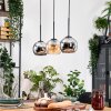Koyoto Hängeleuchte Glas 15 cm Naturfarben, Schwarz, 3-flammig