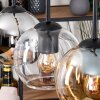 Koyoto Hängeleuchte Glas 15 cm Naturfarben, Schwarz, 3-flammig