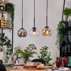 Koyoto Hängeleuchte Glas 15 cm Naturfarben, Schwarz, 3-flammig