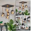 Koyoto Deckenleuchte Glas 15 cm Gold, Schwarz, 5-flammig