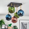 Gastor Deckenleuchte Glas 15 cm Gold, Schwarz, 5-flammig