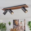 Dalan Deckenleuchte LED Naturfarben, Schwarz, 3-flammig