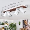 Dalan Deckenleuchte LED Naturfarben, Weiß, 4-flammig