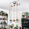 Koyoto Hängeleuchte Glas 15 cm Naturfarben, Schwarz, 3-flammig