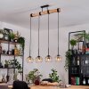 Koyoto Hängeleuchte Glas 15 cm Naturfarben, Schwarz, 4-flammig