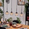 Koyoto Hängeleuchte Glas 15 cm Naturfarben, Schwarz, 4-flammig