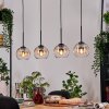 Koyoto Hängeleuchte Glas 15 cm Naturfarben, Schwarz, 4-flammig