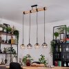 Koyoto Hängeleuchte Glas 15 cm Naturfarben, Schwarz, 4-flammig