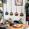 Koyoto Hängeleuchte Glas 15 cm Naturfarben, Schwarz, 4-flammig