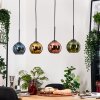 Koyoto Hängeleuchte Glas 15 cm Naturfarben, Schwarz, 4-flammig