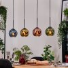 Koyoto Hängeleuchte Glas 15 cm Naturfarben, Schwarz, 4-flammig