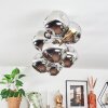 Ripoll Deckenleuchte Glas 15 cm Gold, Schwarz, 8-flammig