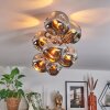 Ripoll Deckenleuchte Glas 15 cm Gold, Schwarz, 8-flammig
