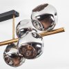 Ripoll Deckenleuchte Glas 15 cm Gold, Schwarz, 8-flammig