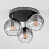 Koyoto Deckenleuchte Glas 15 cm Klar, Rauchfarben, 3-flammig