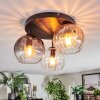 Koyoto Deckenleuchte Glas 15 cm Bernsteinfarben, Klar, Rauchfarben, 3-flammig