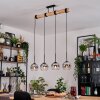 Koyoto Hängeleuchte Glas 15 cm Naturfarben, Schwarz, 4-flammig