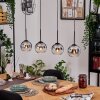 Koyoto Hängeleuchte Glas 15 cm Naturfarben, Schwarz, 4-flammig