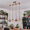 Koyoto Hängeleuchte Glas 15 cm Naturfarben, Schwarz, 4-flammig