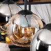 Koyoto Hängeleuchte Glas 15 cm Naturfarben, Schwarz, 4-flammig