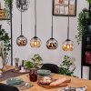 Koyoto Hängeleuchte Glas 15 cm Naturfarben, Schwarz, 4-flammig