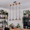 Koyoto Hängeleuchte Glas 15 cm Naturfarben, Schwarz, 4-flammig