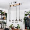 Koyoto Hängeleuchte Glas 15 cm Naturfarben, Schwarz, 4-flammig