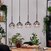 Koyoto Hängeleuchte Glas 15 cm Naturfarben, Schwarz, 4-flammig