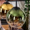 Koyoto Hängeleuchte Glas 15 cm Naturfarben, Schwarz, 4-flammig