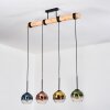 Koyoto Hängeleuchte Glas 15 cm Naturfarben, Schwarz, 4-flammig