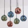 Ripoll Hängeleuchte Glas 20 cm Blau, Grün, Kupferfarben, 6-flammig